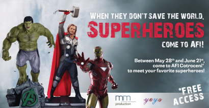 The greatest heroes in the universe come for a month to AFI Cotroceni!