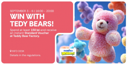 Win Teddy Bear Factory Vouchers at AFI Cotroceni