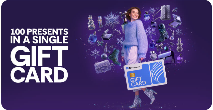 100 presents in a single Gift Card