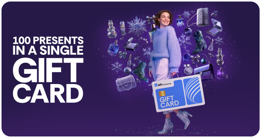 100 presents in a single Gift Card